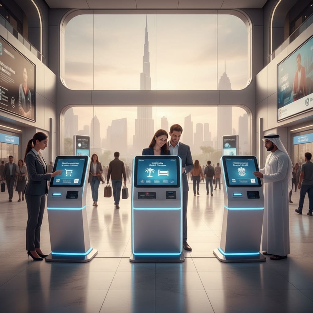 Kiosks in Dubais Retail Hospitality Government Services - Cameo Advertising LLC Kiosks in Dubais Retail Hospitality Government Services